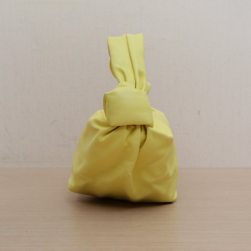 BOTTEGA VENETA DoubleKnot手提包23黃色牛皮肩背包-4