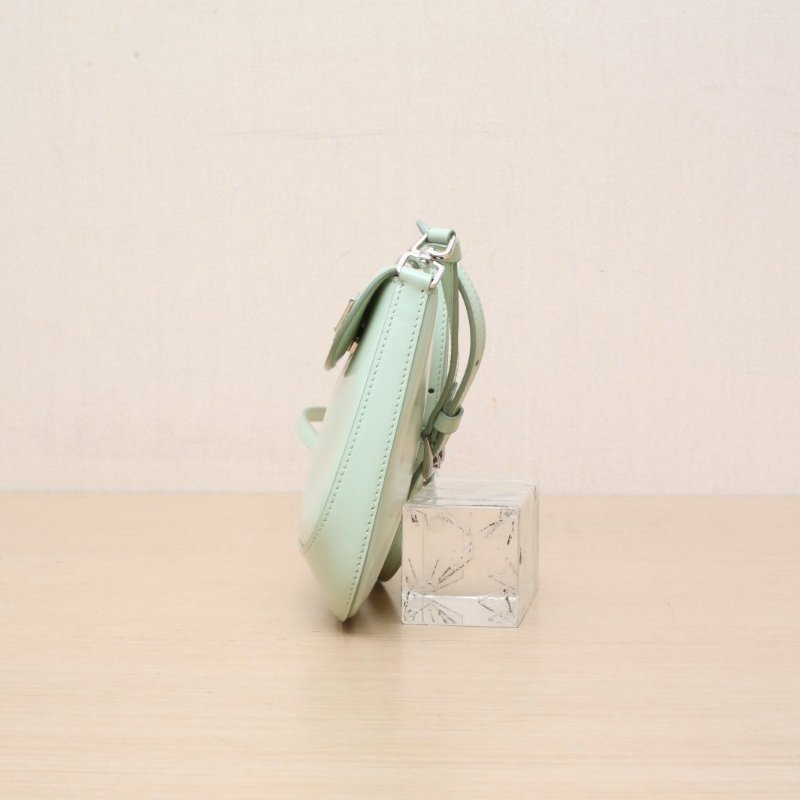 PRADA 淺綠色牛皮Cleo翻蓋式單肩包18肩背包-4