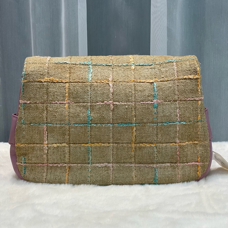 Chanel Tweet軟呢布拼紫色皮革2.55斜背包 XB988-1