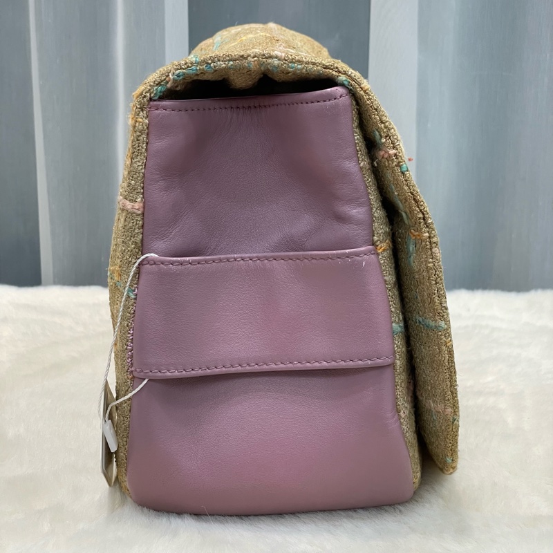 Chanel Tweet軟呢布拼紫色皮革2.55斜背包 XB988-3