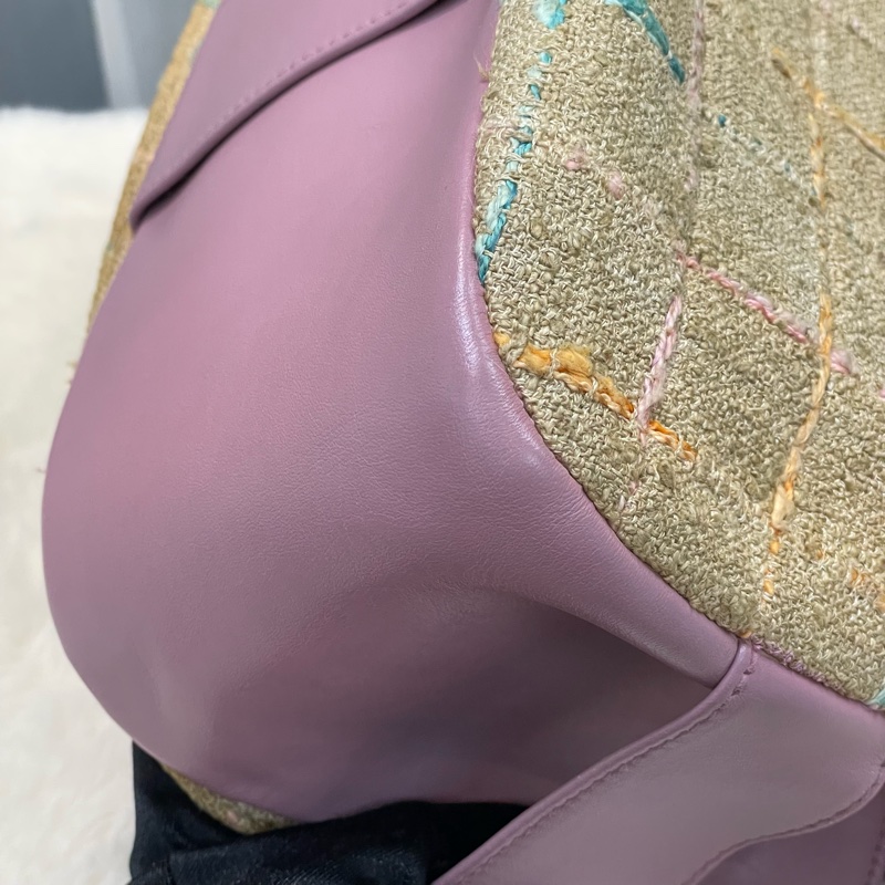 Chanel Tweet軟呢布拼紫色皮革2.55斜背包 XB988-5