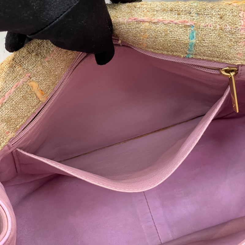 Chanel Tweet軟呢布拼紫色皮革2.55斜背包 XB988-13