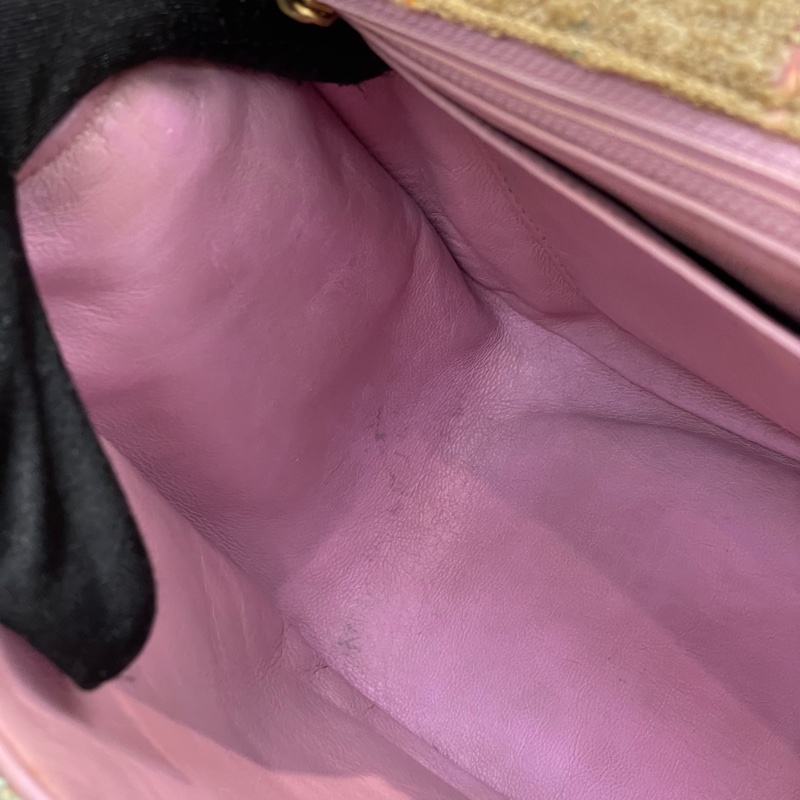 Chanel Tweet軟呢布拼紫色皮革2.55斜背包 XB988-15