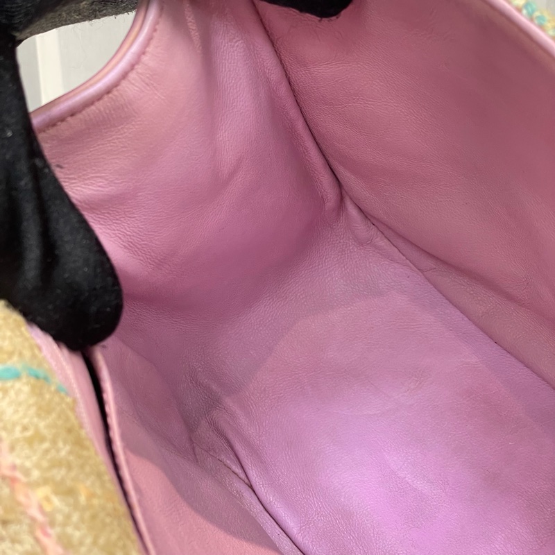 Chanel Tweet軟呢布拼紫色皮革2.55斜背包 XB988-16