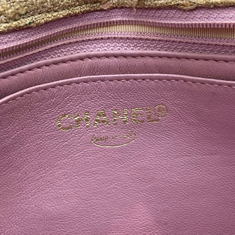 Chanel Tweet軟呢布拼紫色皮革2.55斜背包 XB988-17