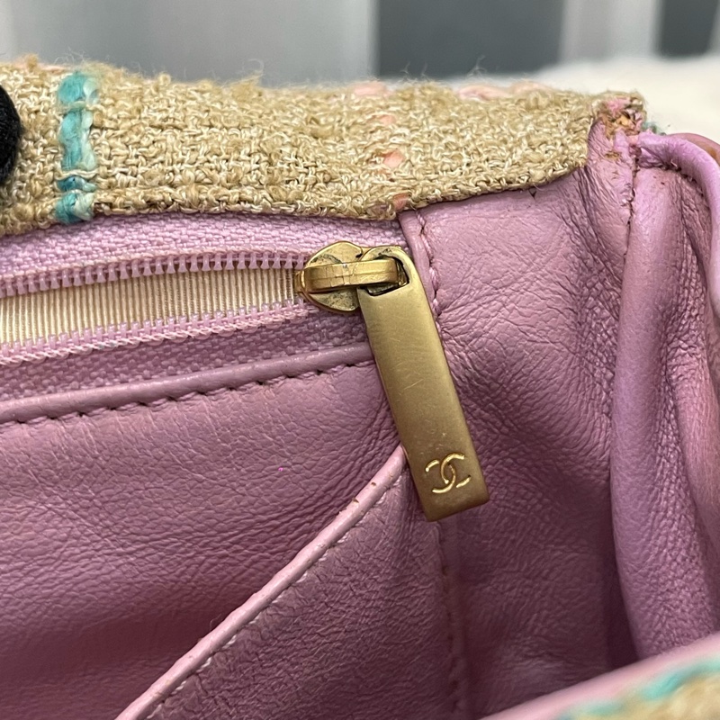 Chanel Tweet軟呢布拼紫色皮革2.55斜背包 XB988-48