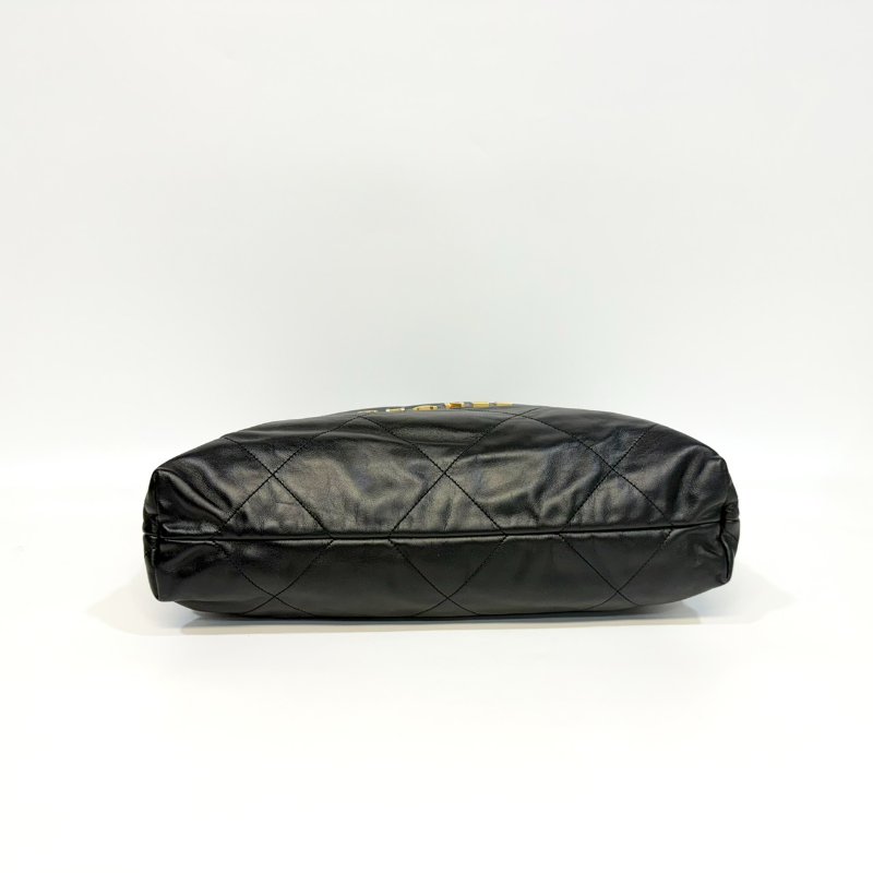 CHANEL黑金小牛皮中號22包/AS3261-2