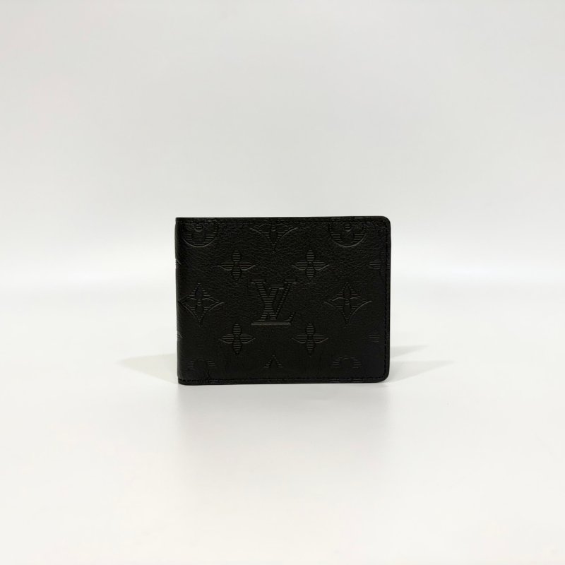 LV黑牛皮壓紋shadow對開短夾M62901-4
