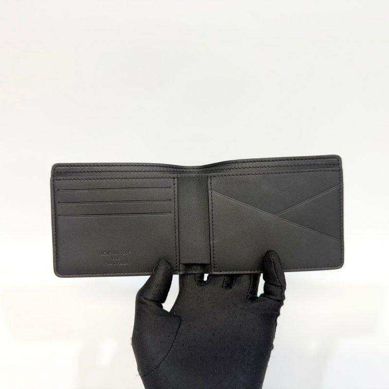 LV黑牛皮壓紋shadow對開短夾M62901-8