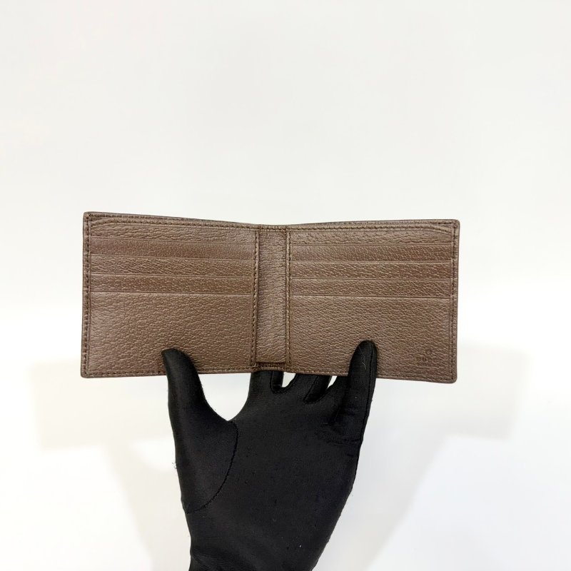 GUCCI Ophidia綠紅綠織帶對開短夾 597606-2