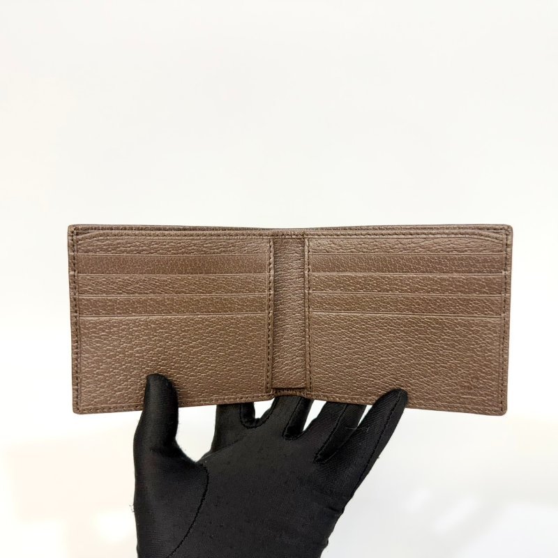 GUCCI Ophidia綠紅綠織帶對開短夾 597606-8