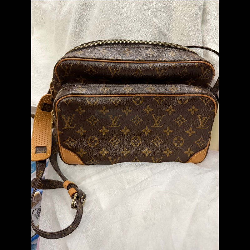 LOUIS VUITTON傳統老花M45244側斜背包記者包-0