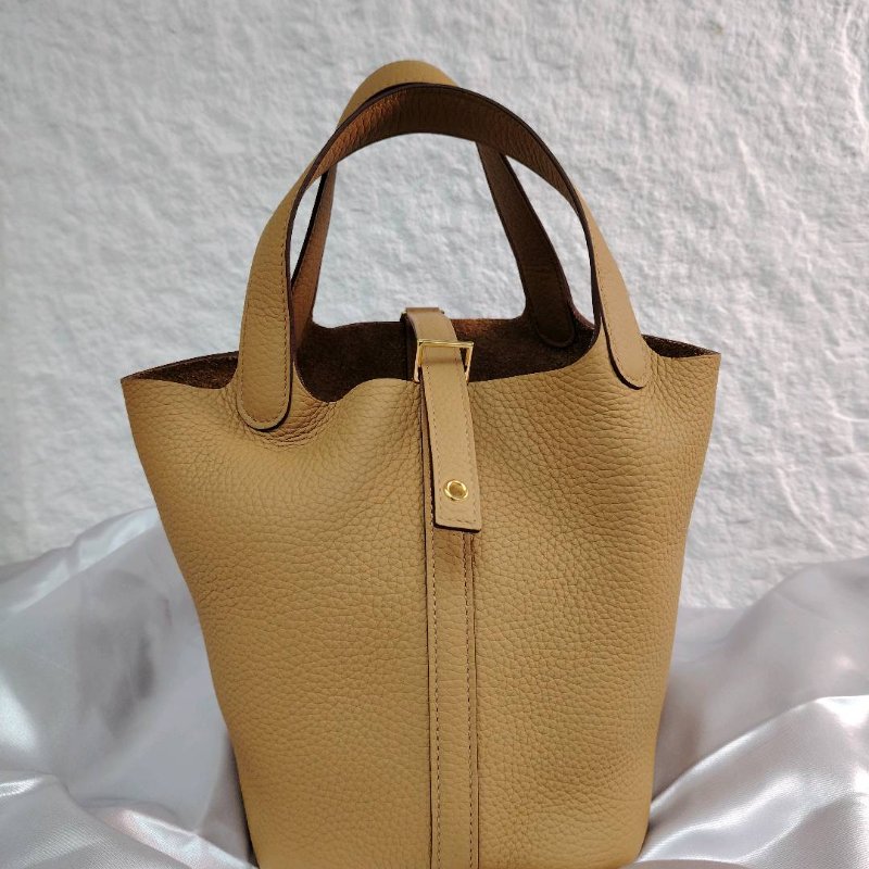 Hermès 愛馬仕 Picotin18 餅乾色金扣 TC皮 B刻 大全套-2