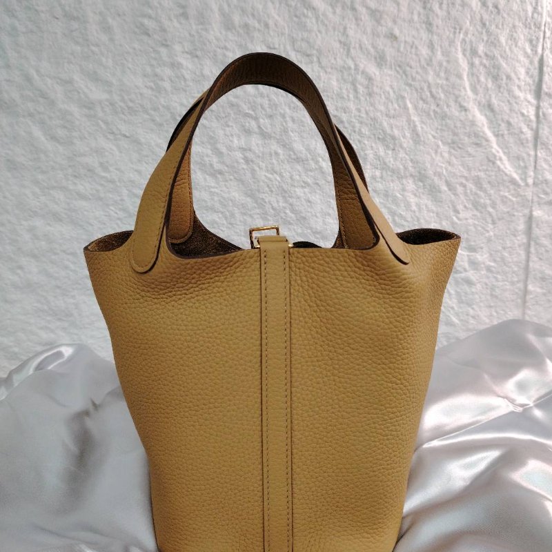 Hermès 愛馬仕 Picotin18 餅乾色金扣 TC皮 B刻 大全套-4