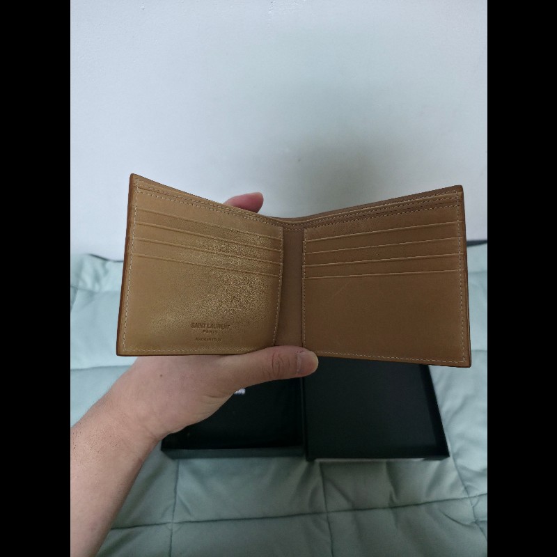 Saint Laurent YSL 植鞣革短夾-3