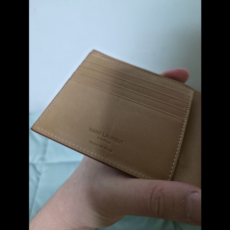 Saint Laurent YSL 植鞣革短夾-4