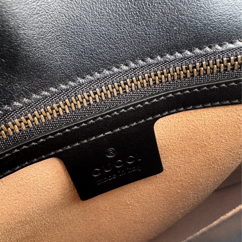 Gucci黑色金雙G marmont 30鏈包-27