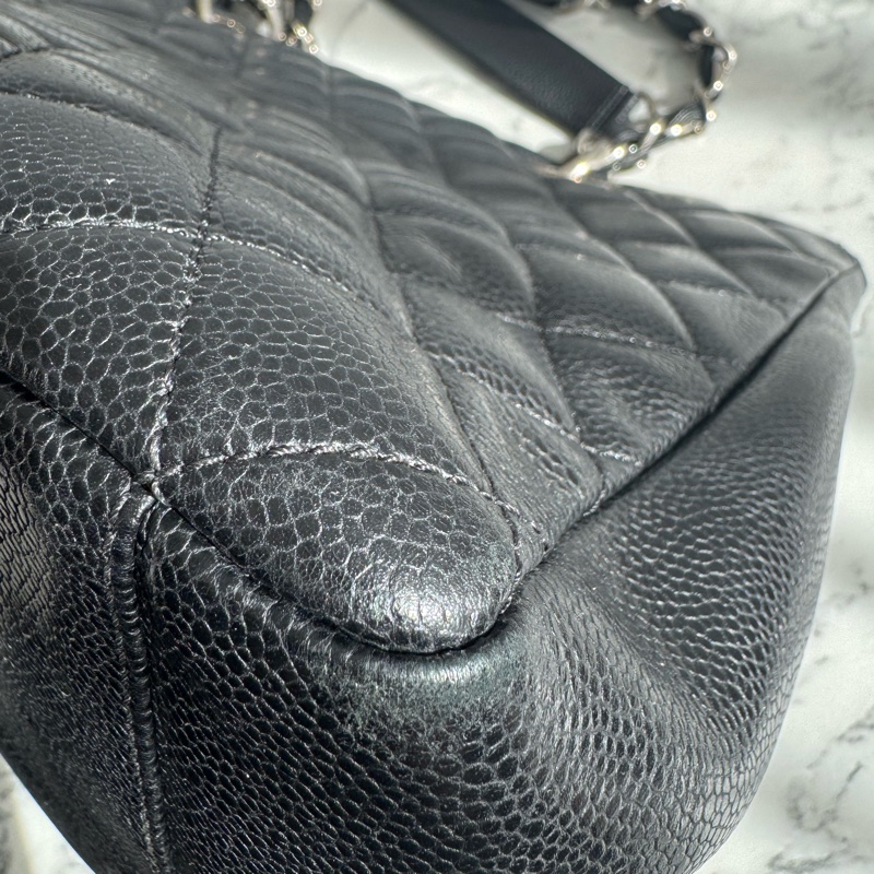 chanel 黑荔枝銀鏈GST豆腐包 絕版了✨✨-9