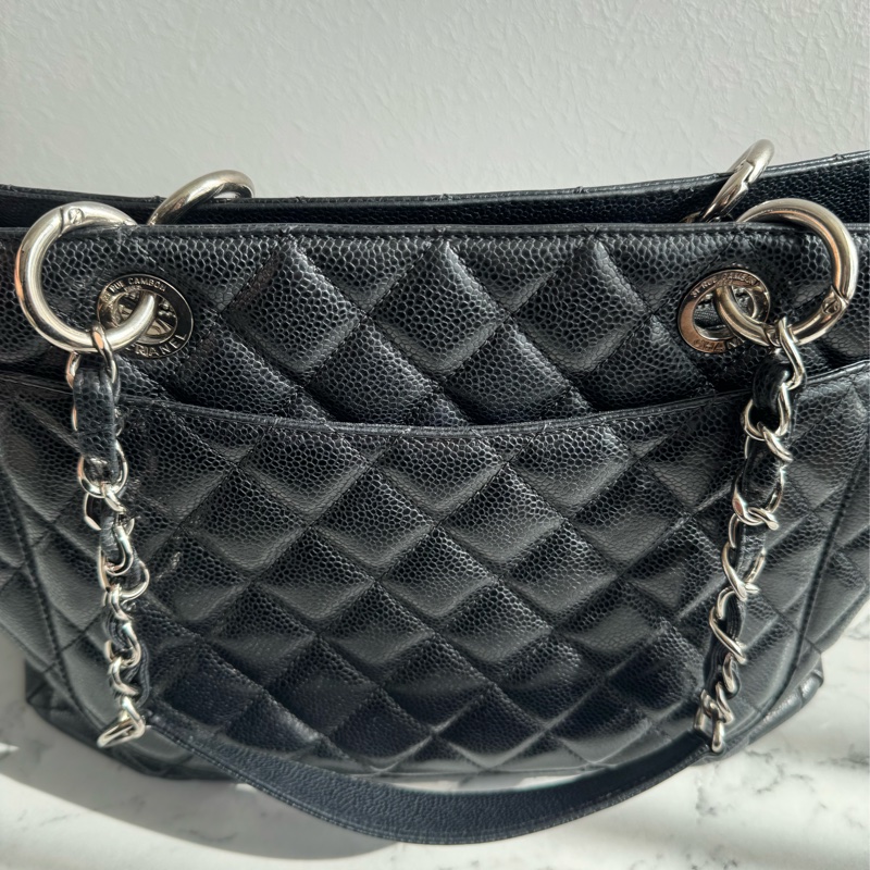 chanel 黑荔枝銀鏈GST豆腐包 絕版了✨✨-20