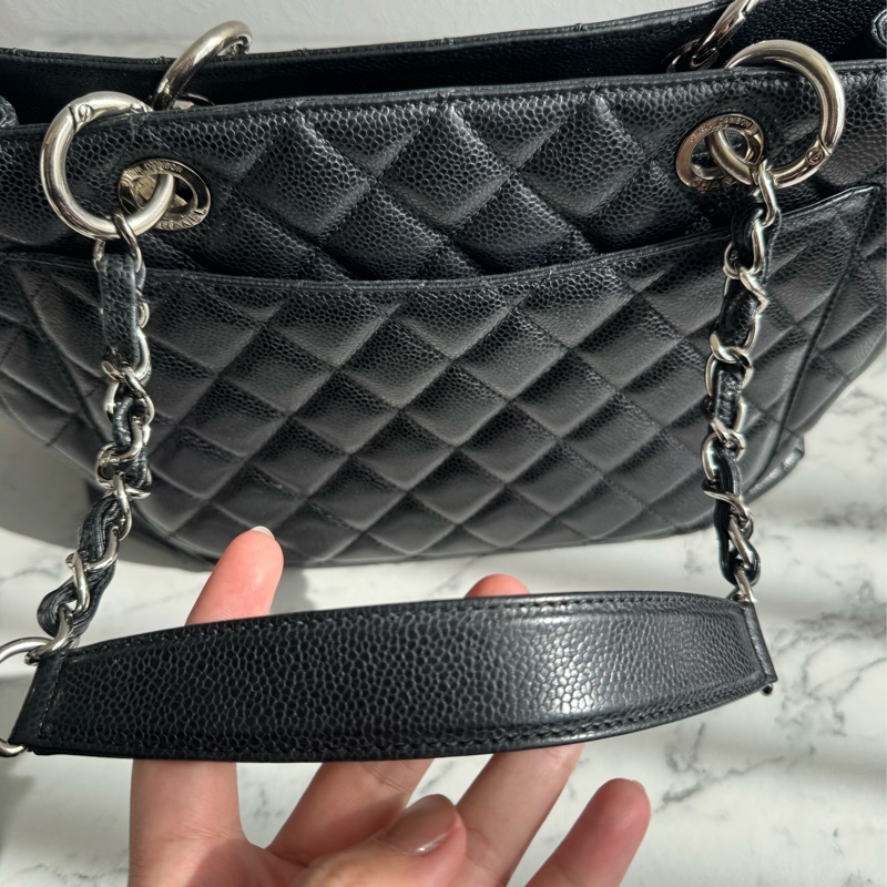 chanel 黑荔枝銀鏈GST豆腐包 絕版了✨✨-21