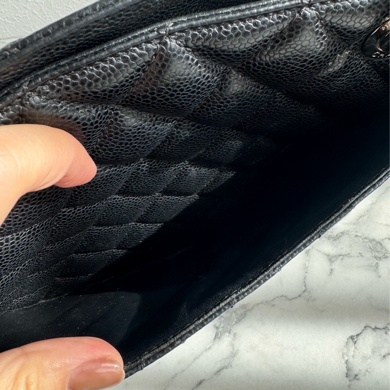 chanel 黑荔枝銀鏈GST豆腐包 絕版了✨✨-22