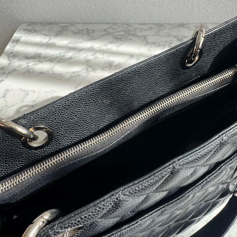 chanel 黑荔枝銀鏈GST豆腐包 絕版了✨✨-49