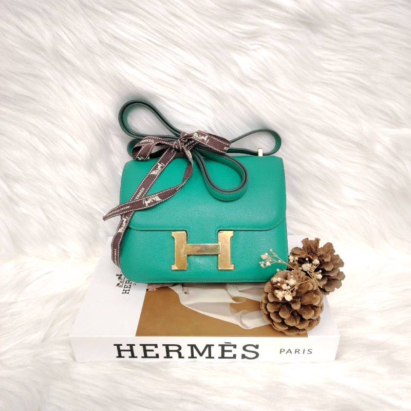 Hermès 愛馬仕 Constance19 帝王綠 金扣 D刻-0