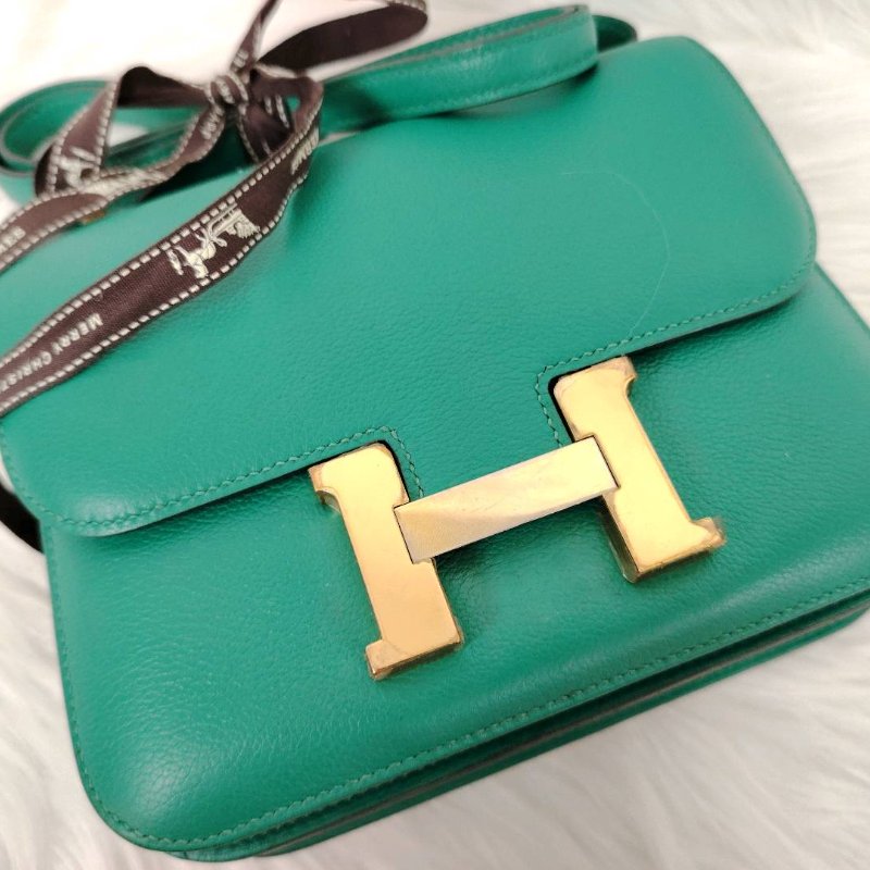 Hermès 愛馬仕 Constance19 帝王綠 金扣 D刻-4