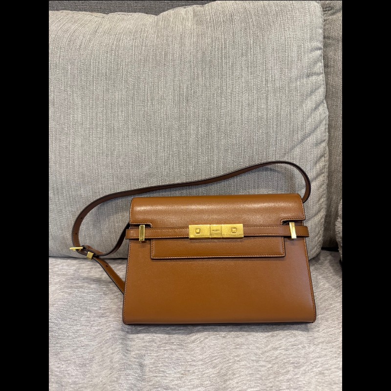 Saint Laurent YSL 曼哈頓棕色小號-0