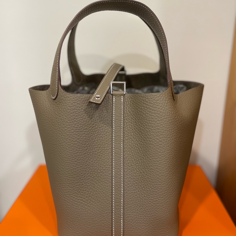 愛馬仕Picotin lock 22 K刻 大象灰-1