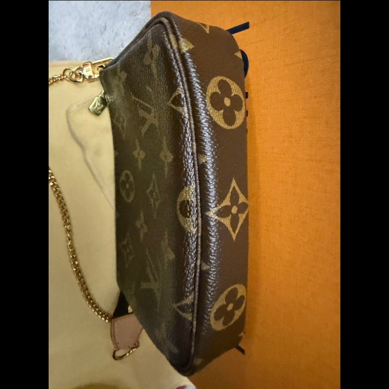 LV 傳統老花小麻將包9.8新-4