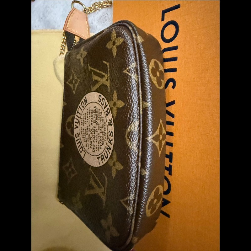 LV 傳統老花小麻將包9.8新-8