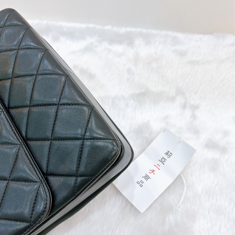 莉亞精品♡Chanel A92236 Trendy cc 手把斜背包 黑金 二手-10