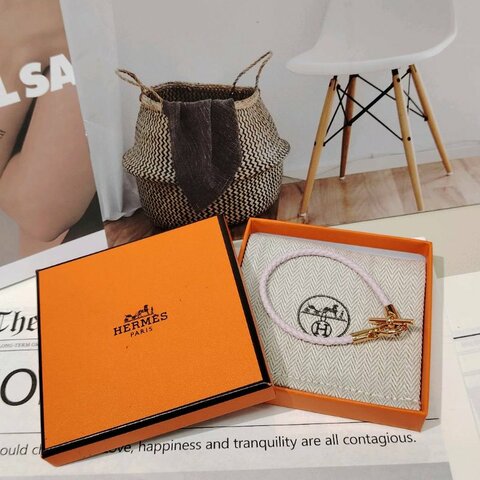 Hermès Glenan編織皮革手環