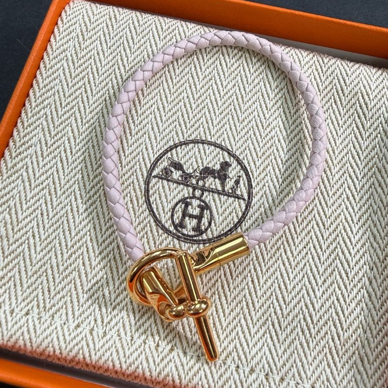 Hermès Glenan編織皮革手環-3