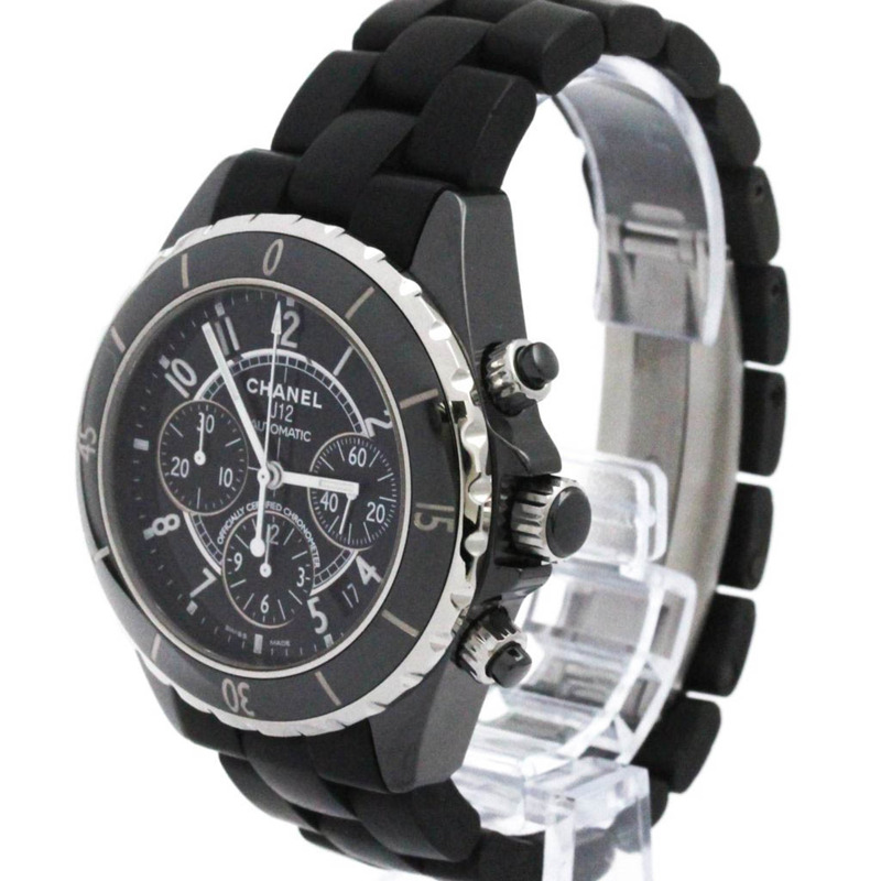 香奈兒 J12 計時碼錶陶瓷橡膠自動腕錶 H0939 拋光-1