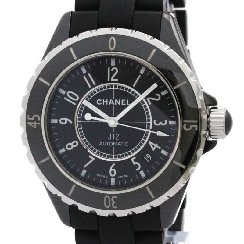 香奈兒 J12 陶瓷橡膠自動男士腕錶 H0684 拋光-0