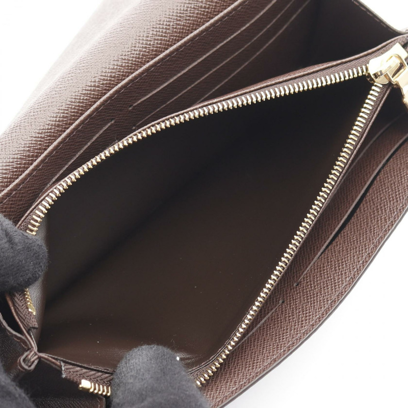 LOUIS VUITTON Portefeuille Sarah 雙折皮夾 N63209 Damier Ebene 二手女士 LV-4