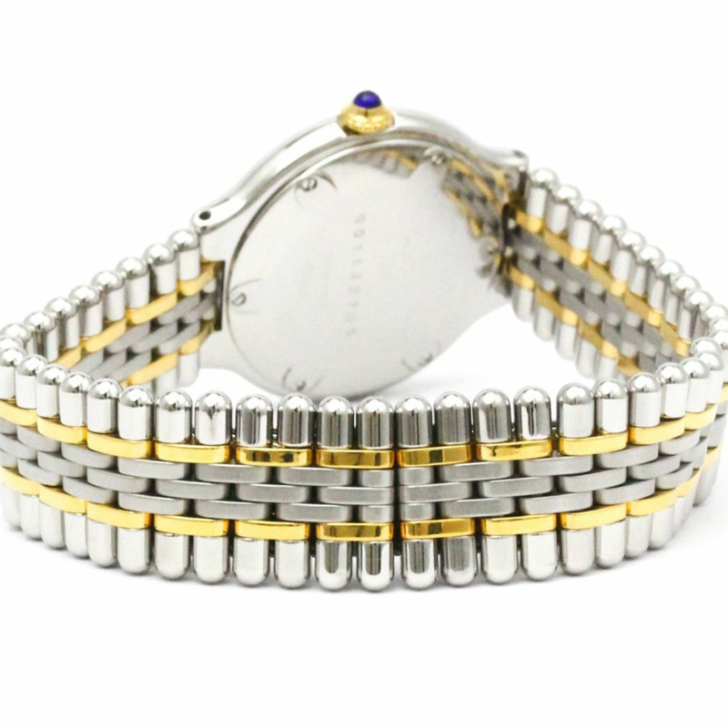 卡地亞 Must 21 鍍金精鋼石英女士腕錶 W10051F4 拋光-4