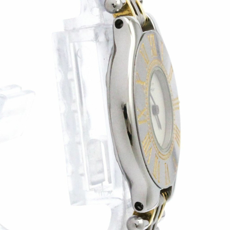 卡地亞 Must 21 鍍金精鋼石英女士腕錶 W10051F4 拋光-7