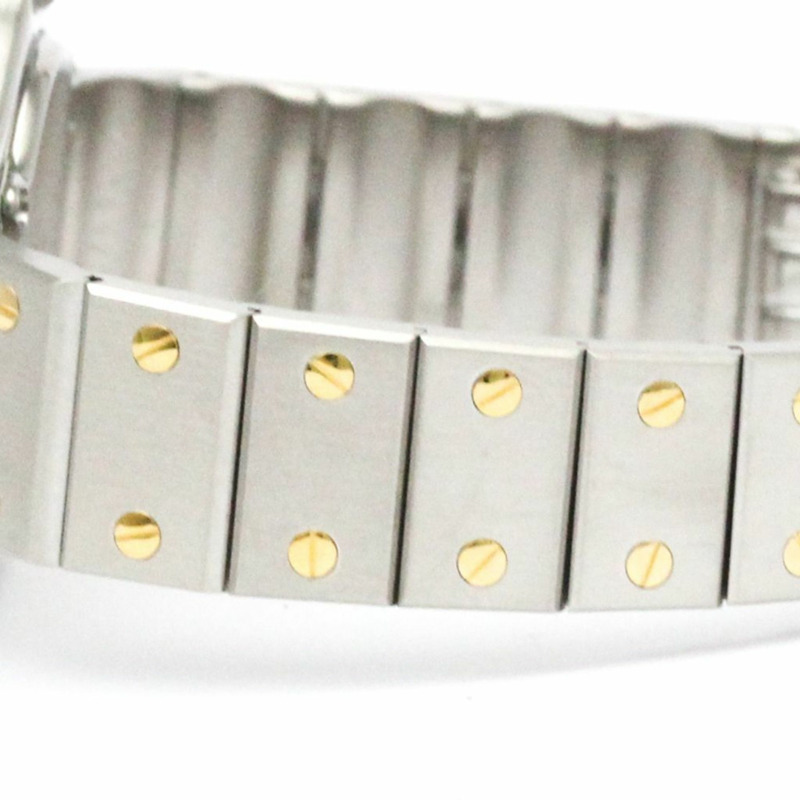 卡地亞 Santos 八角形 18K 金精鋼石英女錶 187903 拋光-2