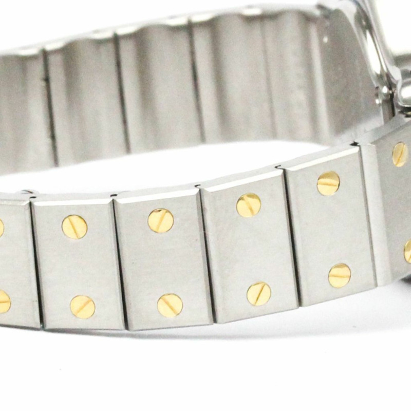 卡地亞 Santos 八角形 18K 金精鋼石英女錶 187903 拋光-7