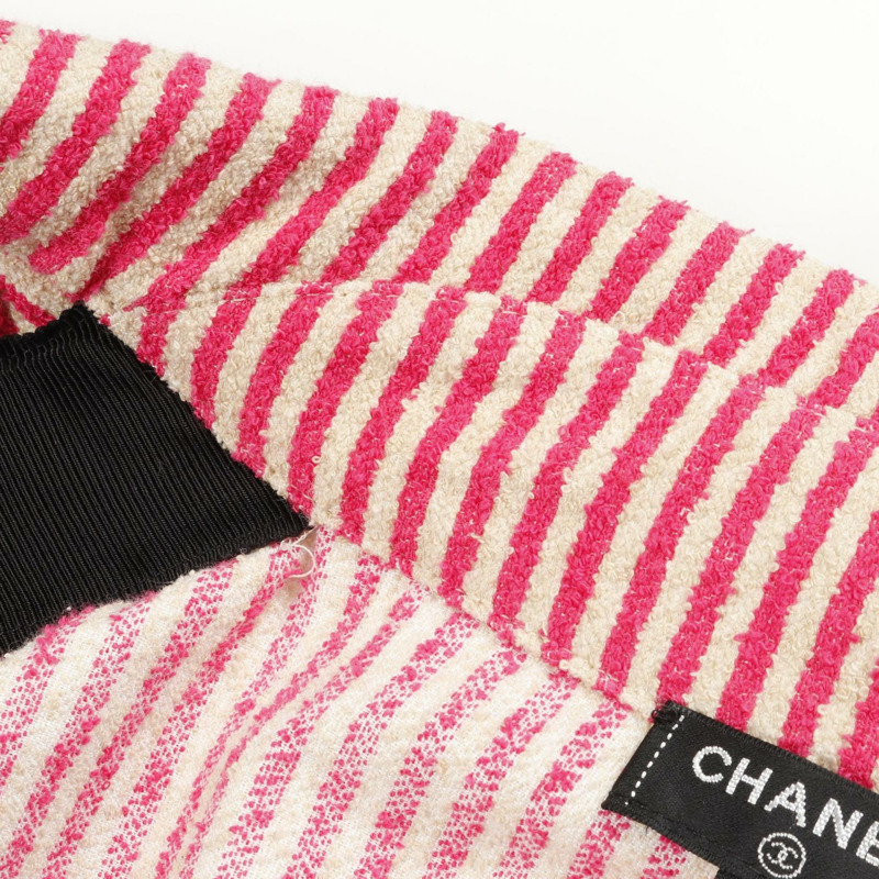 香奈兒 COCO 標誌其他外套 - 尼龍棉粉紅米色二手女裝-6