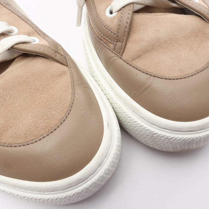 愛馬仕 (HERMES) 男士米色真皮運動鞋,二手,尺寸 41-11