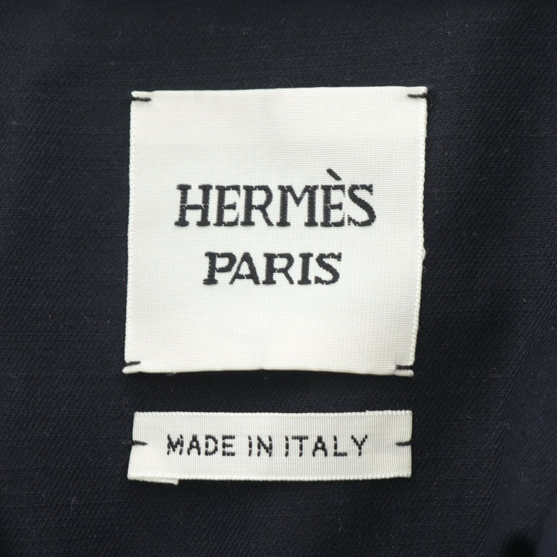 愛馬仕 (HERMES) 搭配跟罩衫 Terre 搭配跟罩衫 其他外套 5E0228DD 棉質 海軍藍 二手 女款-2