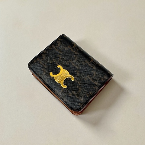 莉亞精品♡Celine 對開短夾 老花 二手