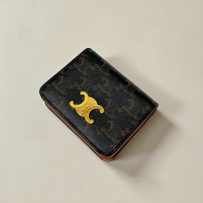 莉亞精品♡Celine 對開短夾 老花 二手-0