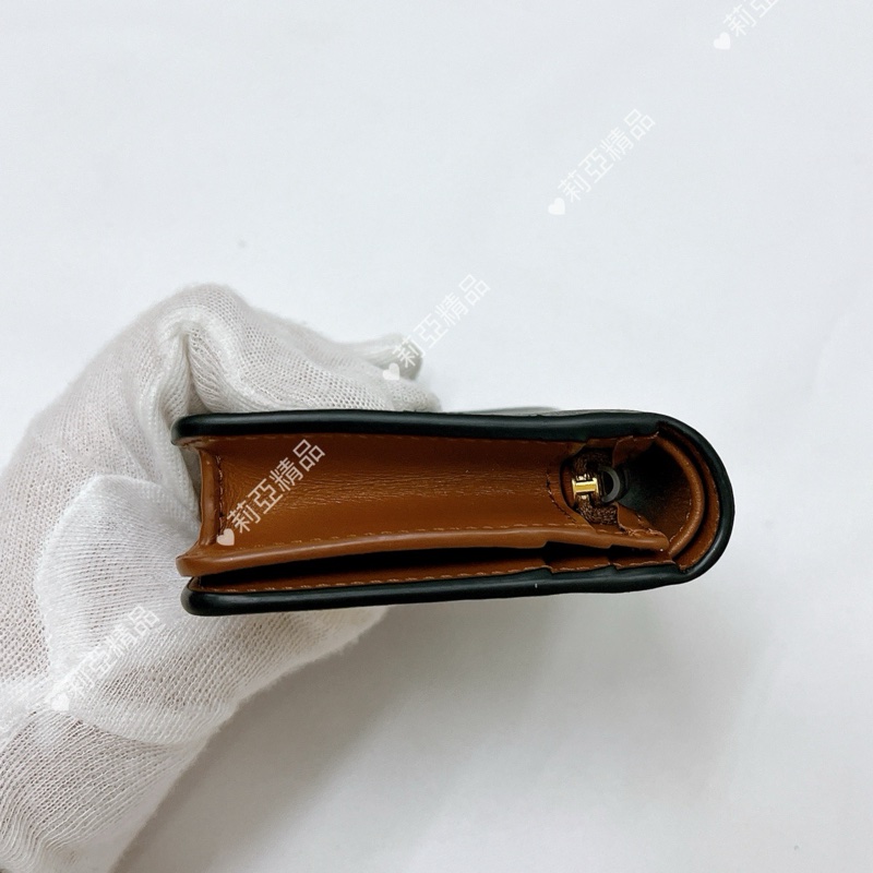 莉亞精品♡Celine 對開短夾 老花 二手-5