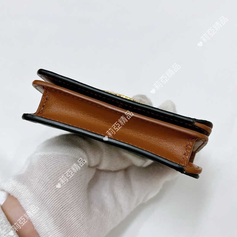 莉亞精品♡Celine 對開短夾 老花 二手-6