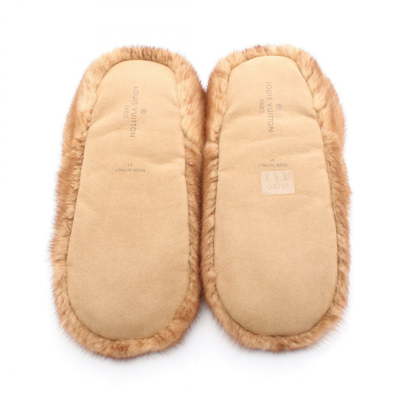 路易威登 LV Dreamy Line 拖鞋 房間 其他鞋款 1A4MD7 貂皮棕色 粉紅色 二手 女士-3